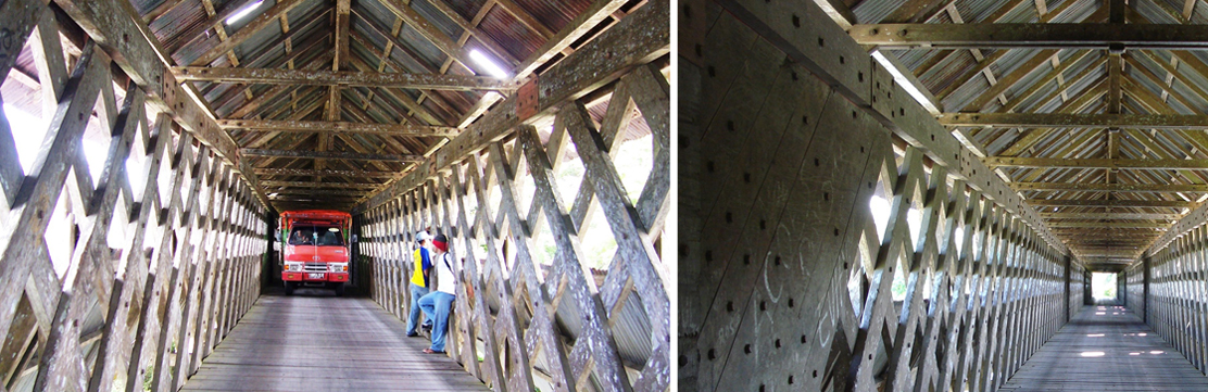 Lobu river covered bridge 